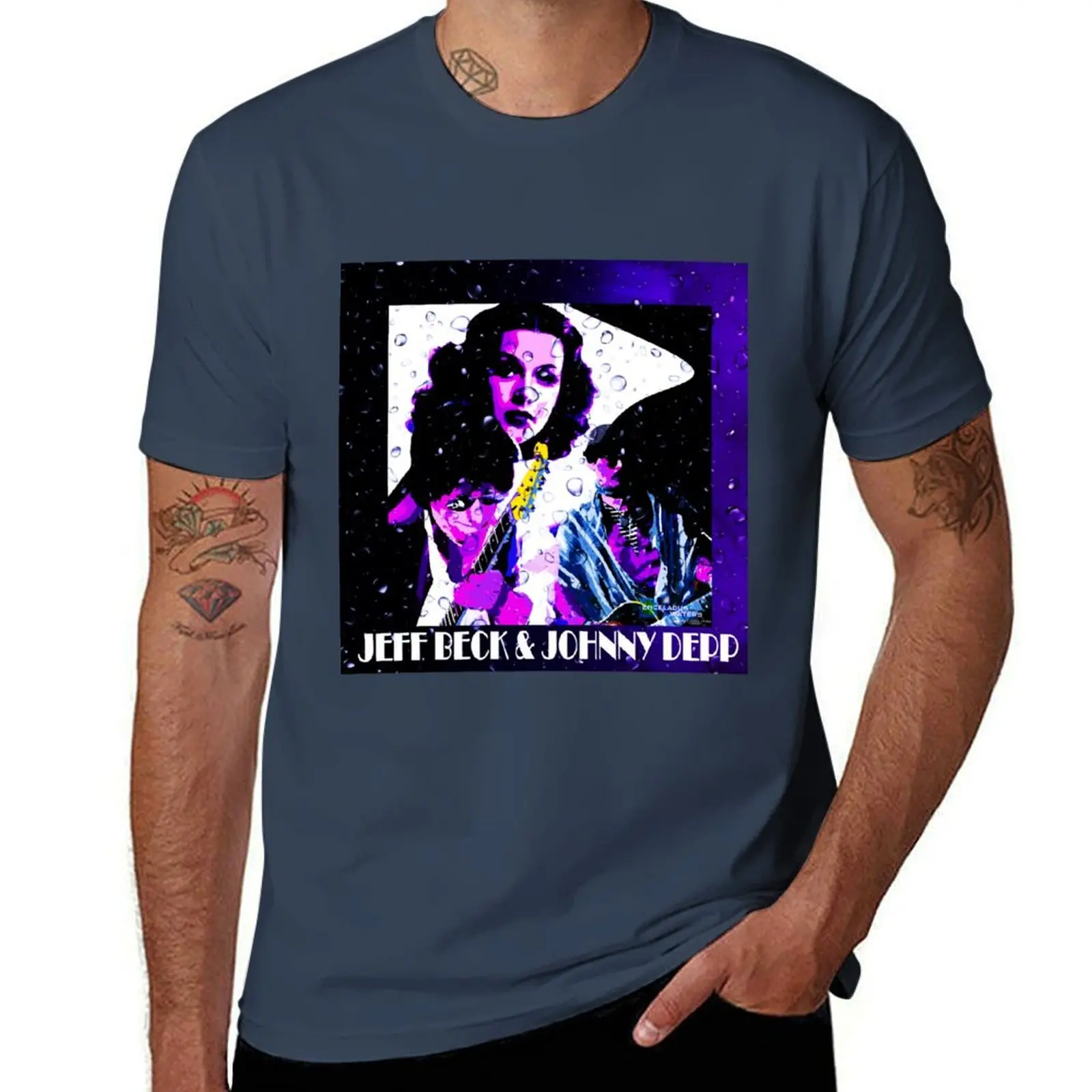 

Jeff Beck & Johnny Depp Duet image T-Shirt plus sizes anime stuff Louboutins shirts graphic tee men