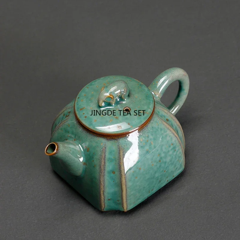 200ml Elephant Cover Green Ceramic Teapot Chinese Retro Gongfu Tea Set samovar  green tea  tea infuser