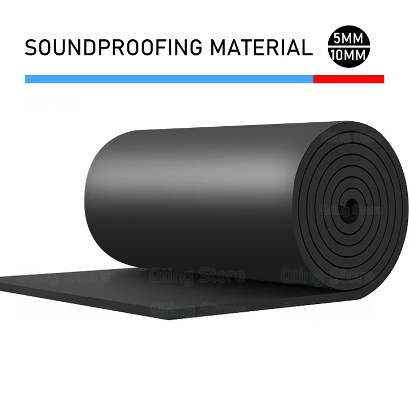 Aislante Acústico para Automóvil de 200x50cm, Lámina de Aluminio y Espuma de Goma Autoadhesiva, Alfombrilla de Aislamiento de Ruido para Automóvil