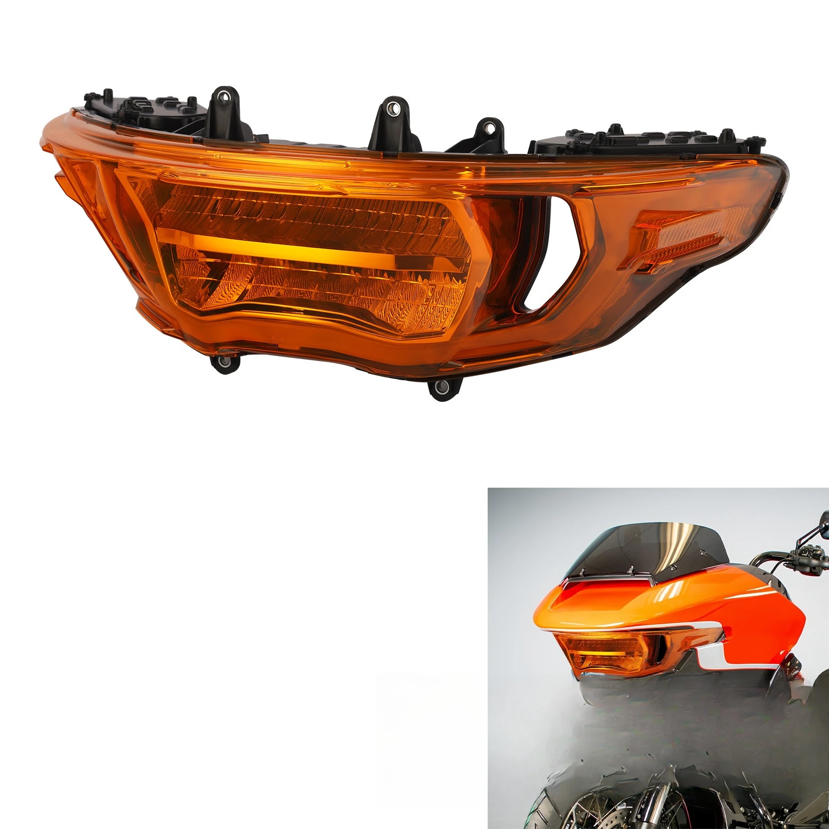 مناسبة للمصابيح الأمامية LED Harley Road Glide CVO121 2024-2025