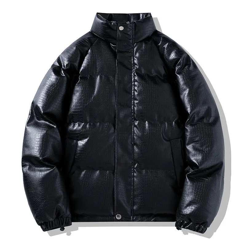 Winter Men Coat New Thicken Warm Waterproof Windproof Solid Male Outerwear Simple Stand Collar Long Sleeve Man Down Jacket