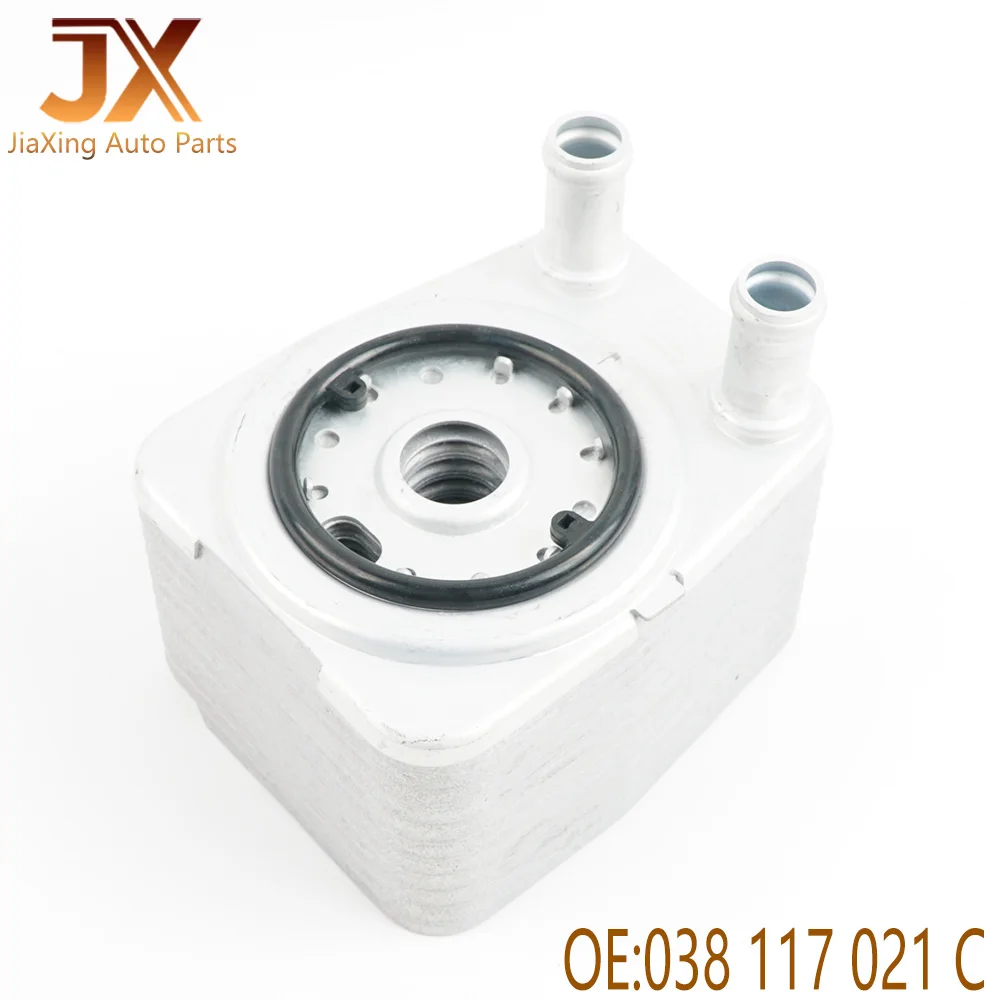 

038117021B 038117021C 038117021D Engine Oil Cooler with Ring for Audi A3 TT Q7 Eos Passat Porsche Phaeton Touareg 038117021E