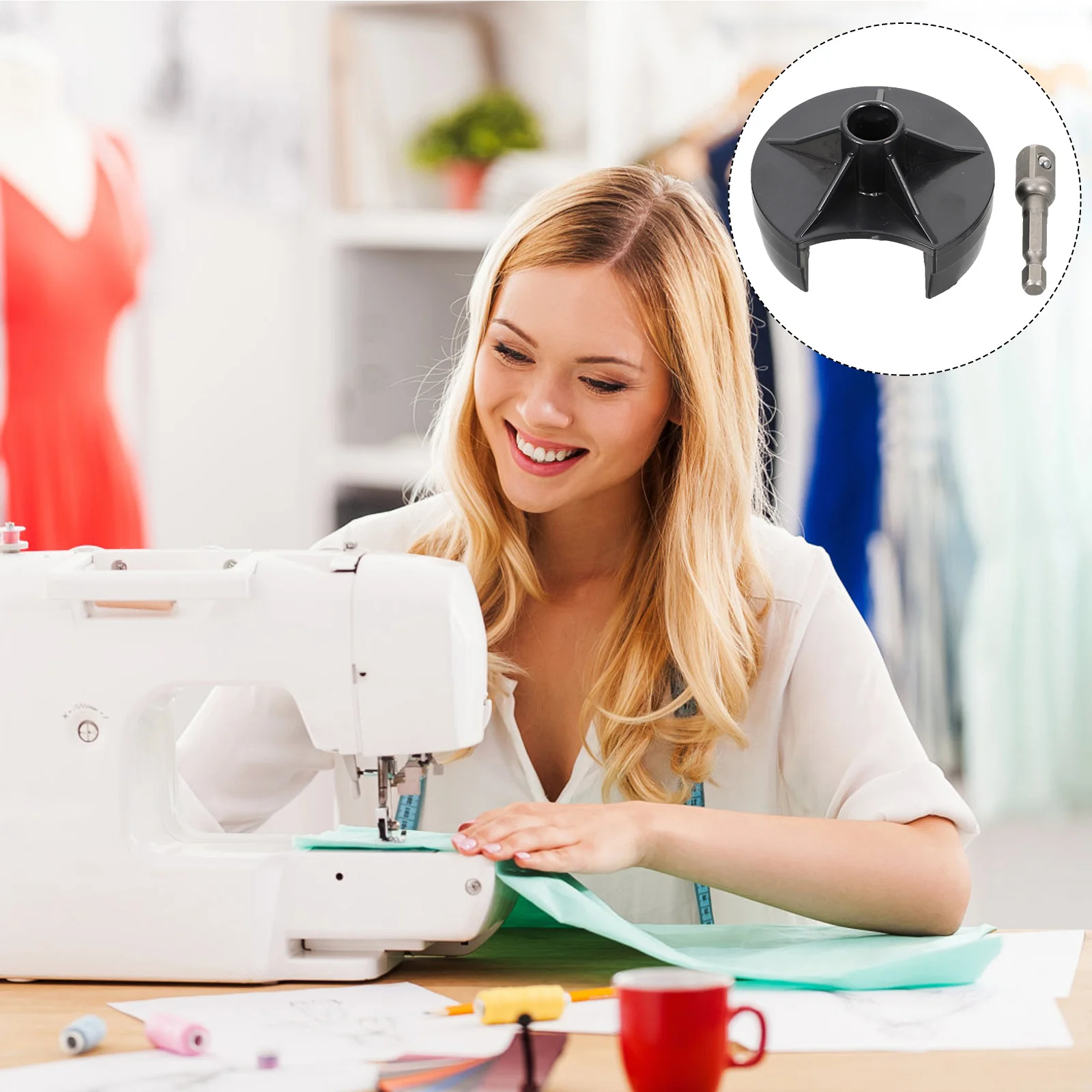 

Professional Knitting Machine Adapter Durable ABS Material Easy Install Snug No Modification Required DIY Craft Quick