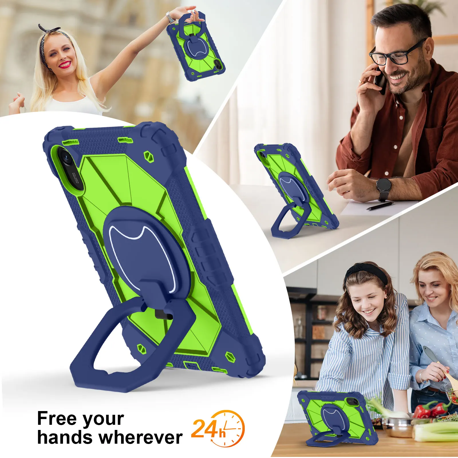 Kids Armor Shockproof For Xiaomi Redmi Pad 2 Pro 12.1 Poco Pad 2024 Tablet Case Wristband Cover For Xiaomi Pad SE Mi Pad 7 Pro view 6