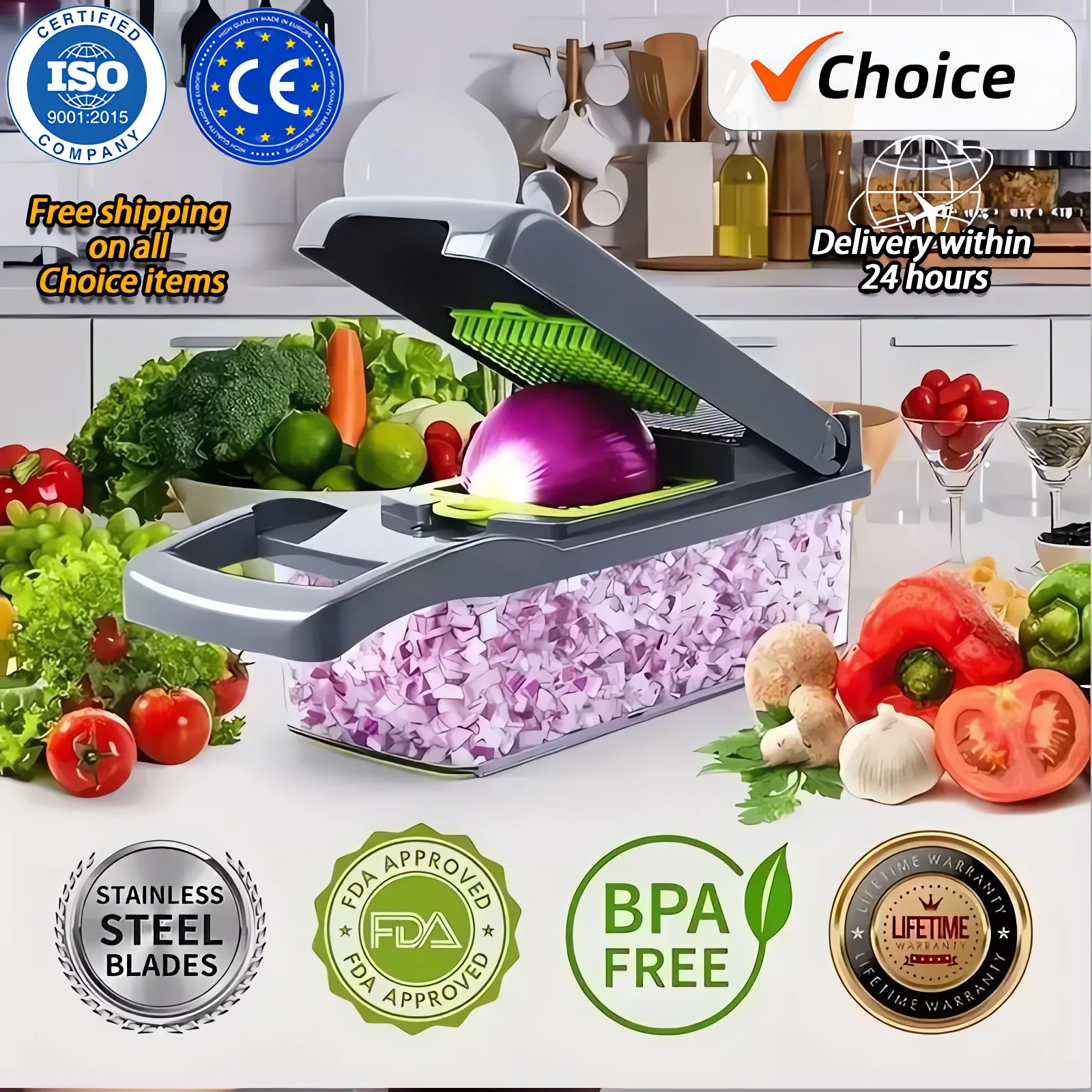 Hot 14/16 in 1 Multifunctional Vegetable Chopper Slicer Shredder with Basket Fruit Slicer Potato Shredder Carrot Grind Gadgets