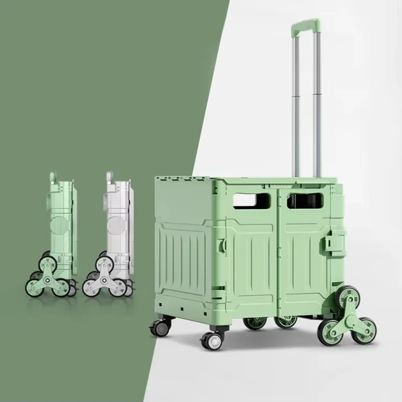 

Pet Stroller Plastic Storage Cart Trolley Walking Camping Market Shop 4 8 Wheels Handle Carts Utility Folding Black White