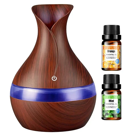 300 مل مرطب للعلاج العطري، موزع رذاذ بارد هادئ، يعمل بمنفذ USB للمكتب، متوافق مع الزيوت العطرية، أنيق وF