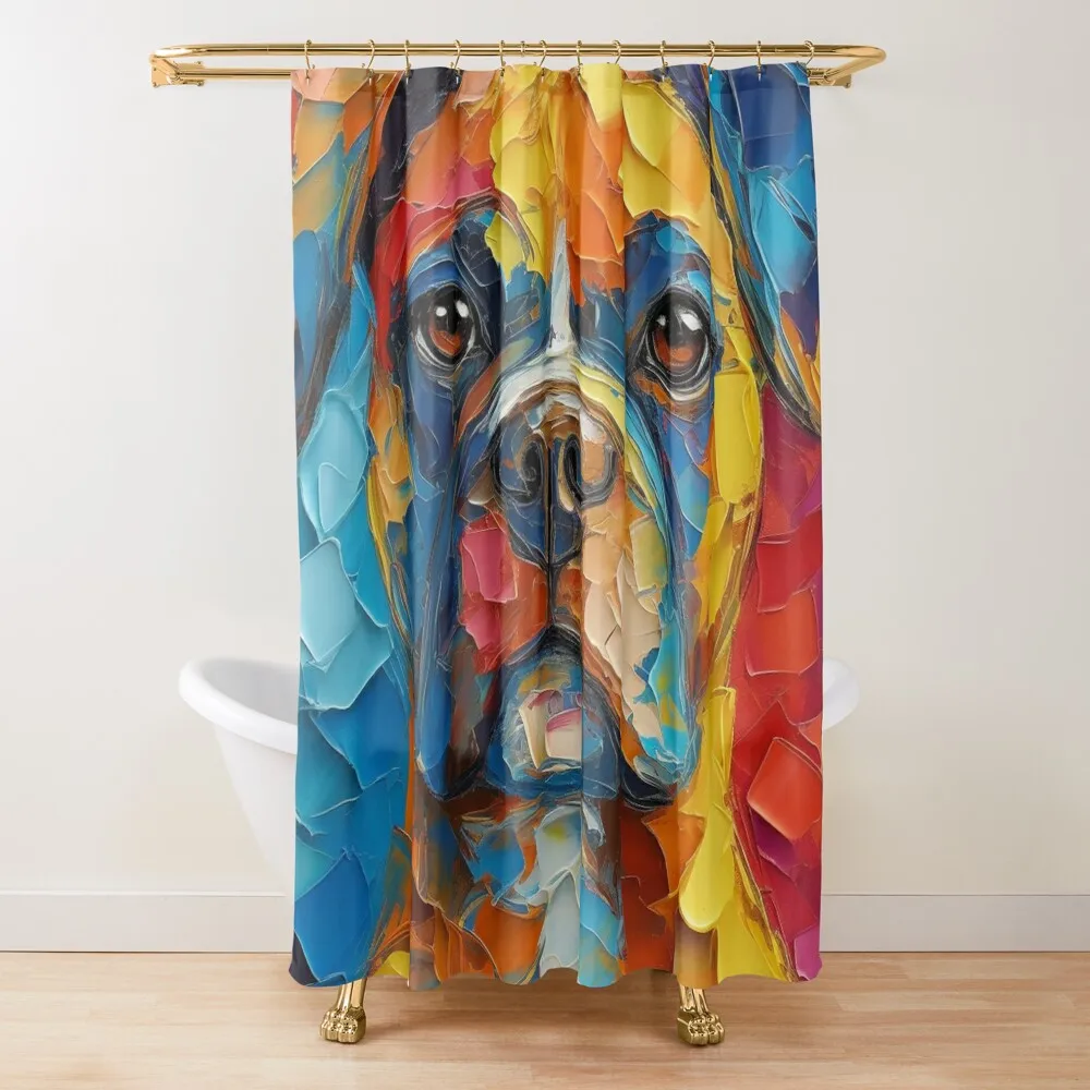 

Boxer Dog Curiosity Shower Curtain Bathroom Decor Anime Bathroom Waterproof Shower Bathroom Showers Curtain