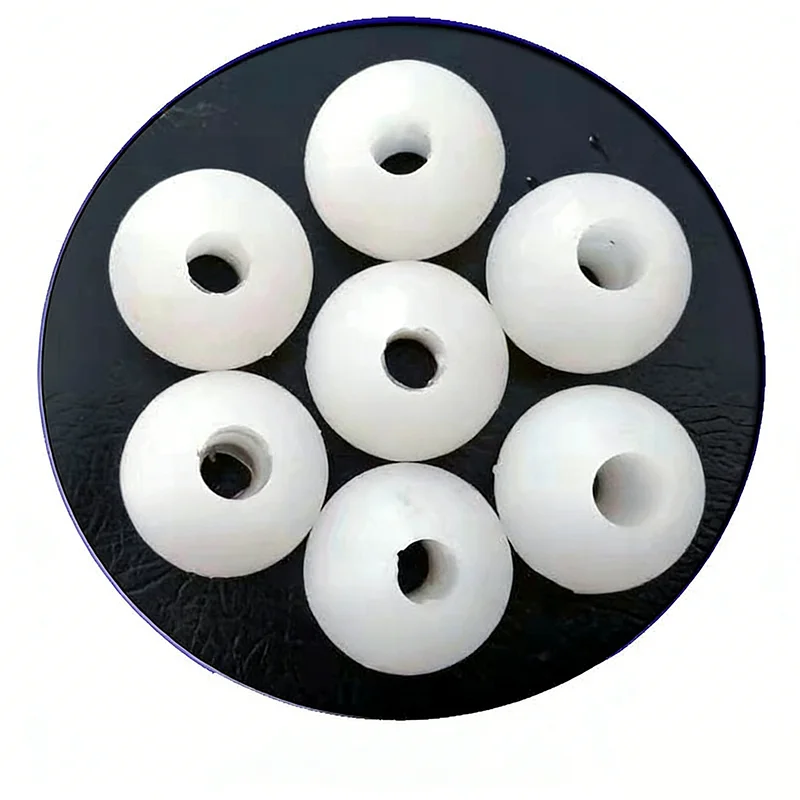 Through Hole Silicone Ball Half Hole High Elasticity Hollow Silicone Ball White Dia 15mm-135mm Vibrating Screen Silicone Ball