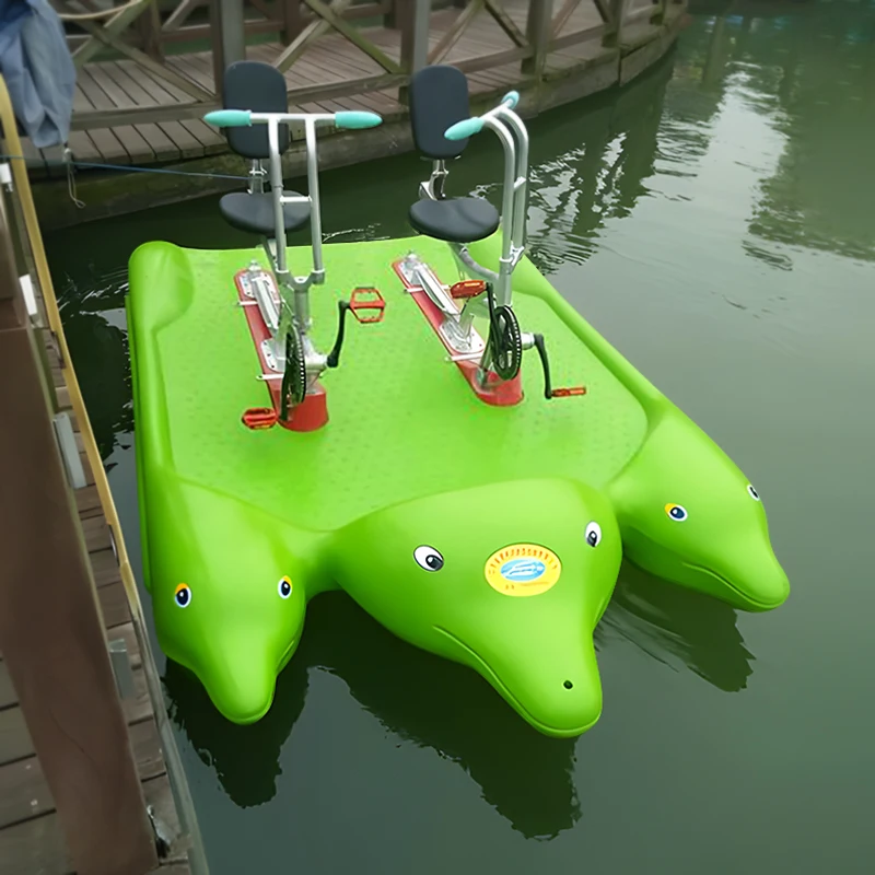 

2024 Hot Selling 1-2 Seats Water Bike Pedal Boat Plastic Floating No Power Popular With Tourist Attraction For Sale