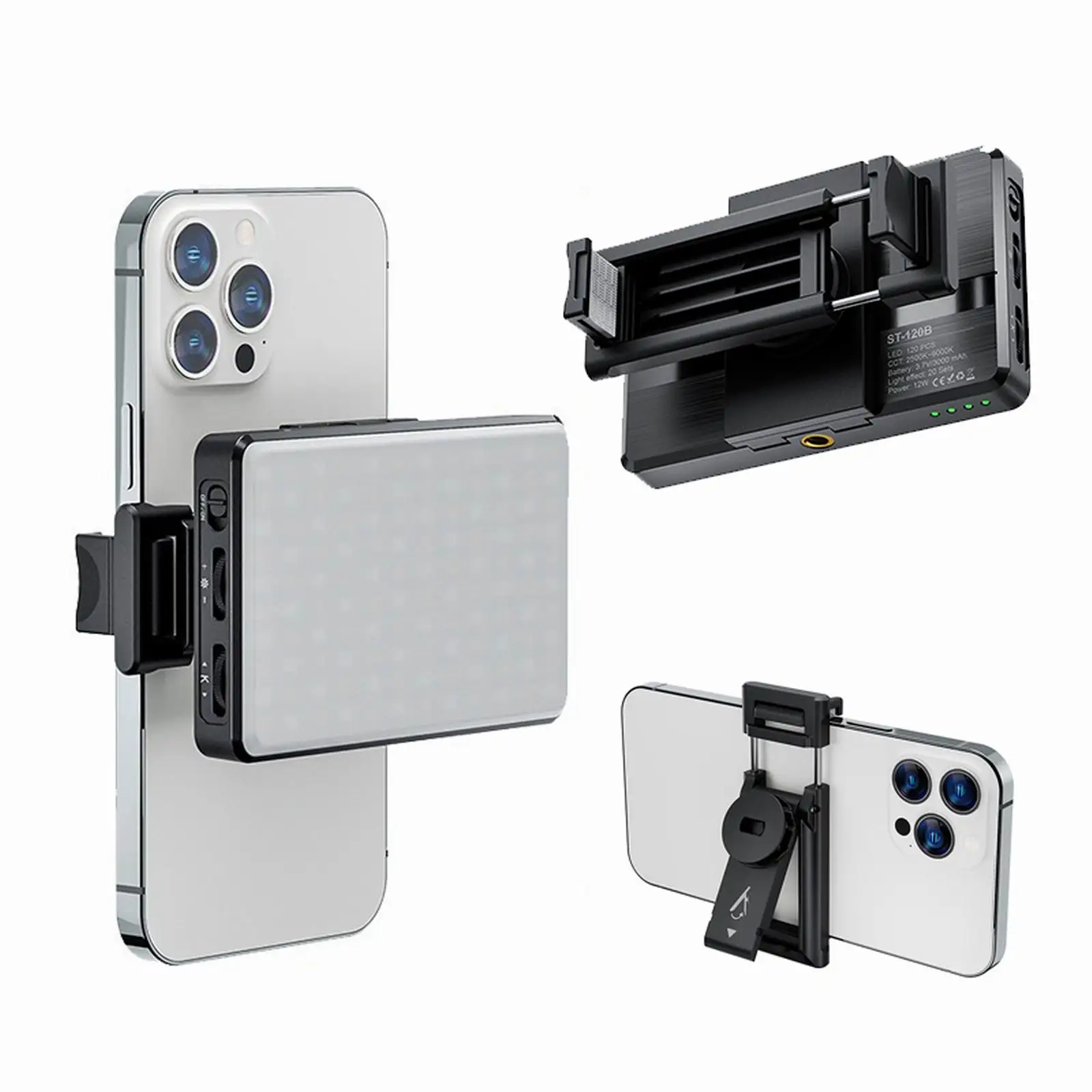 Luz de Selfie para teléfono, lámpara de relleno de transmisión en vivo con soporte de Clip trasero para iPhone 15, 14, 13, 12, luz de bolsillo para videoconferencia