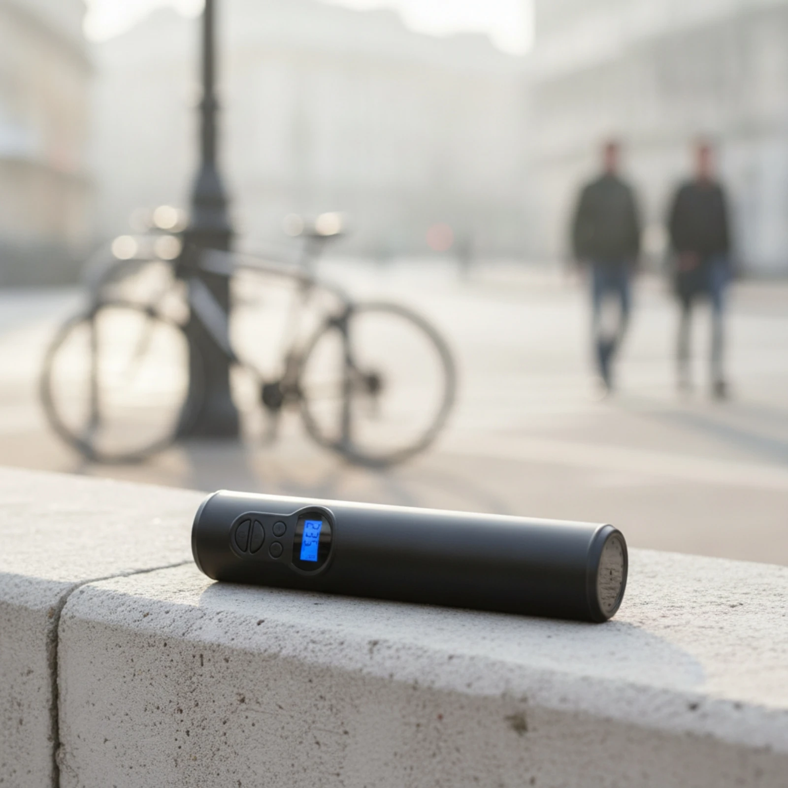 Electric Tire Pump Compact Handheld Air Pump Cordless Inflator for Cyclists, Road Trips, Travel
