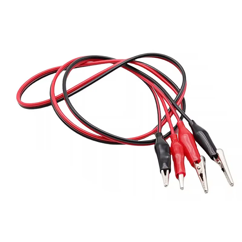 Alligator Clip With Medium 1M Power Test Repair Connection Red And Black 2-Wire 4-Clip Double-Head Pure Copper Wire