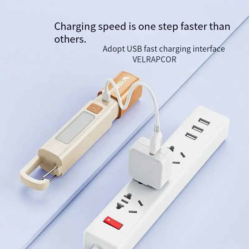 Многоцветный мини-фонарик с улыбающейся акулой, портативный, высокой яркости, с масштабируемой фокусировкой, 3-уровневая регулировка для кемпинга