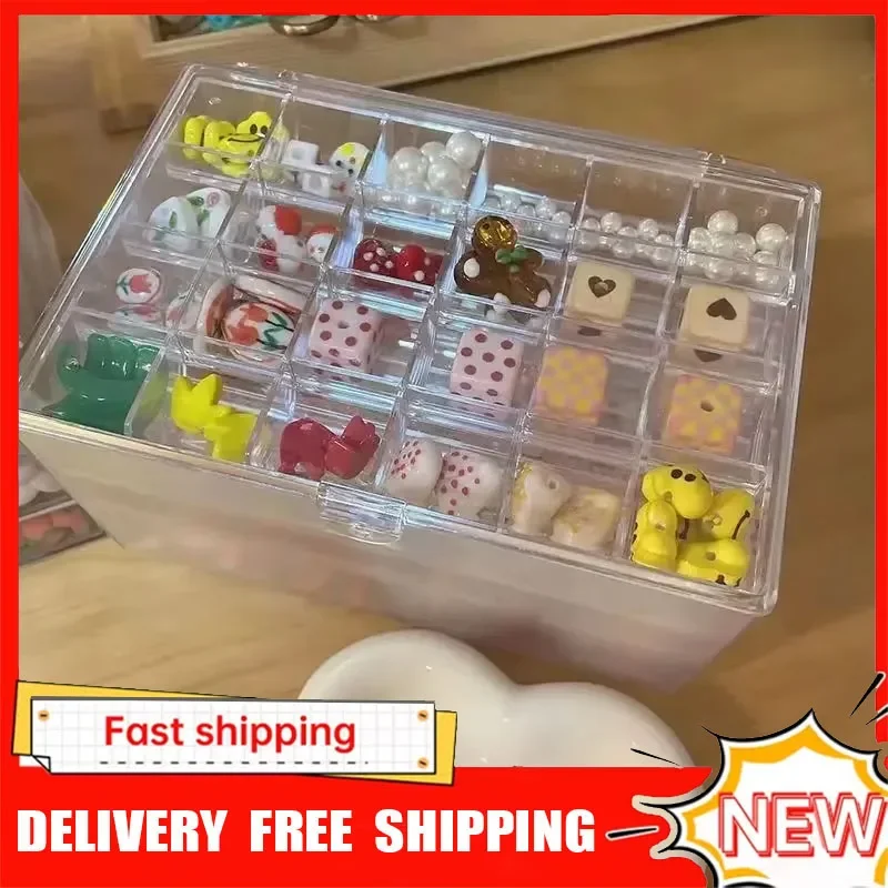 

New Transparent Crystal Bead Storage Drawer Jewelry Organizer DIY Craft Material Box For Home Office Crafts And Hobbies