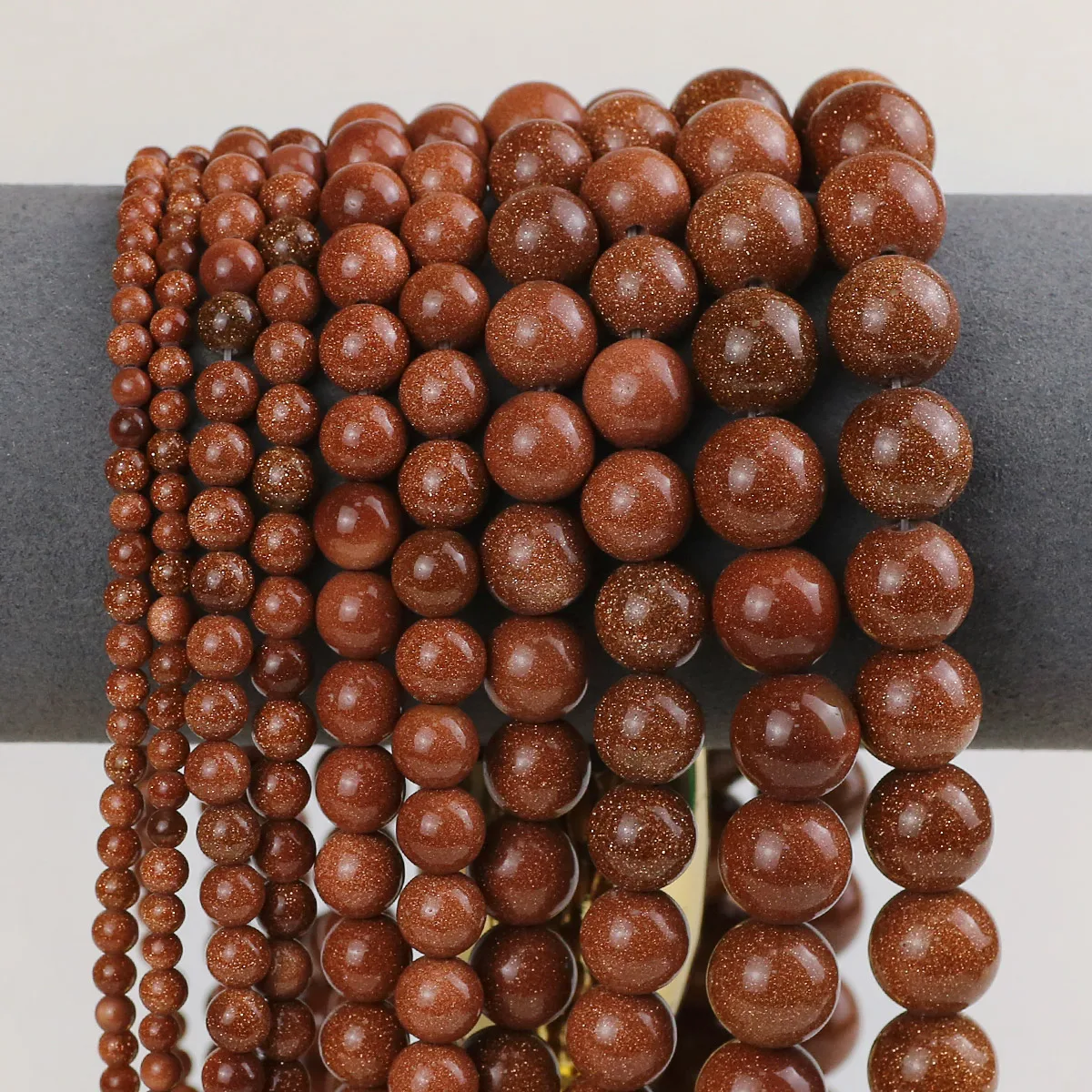 4/6/8/10/12mm Natural Golden Sand Stone Beads Round Loose Spacer Beads For Jewelry Making DIY Bracelets Necklaces Craft Supplies