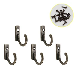 10pcs Small Hooks Wall Hanger Curved Buckle Horn Lock Clasp Hook For Wooden Jewelry Box Furniture Hardware Home Decor