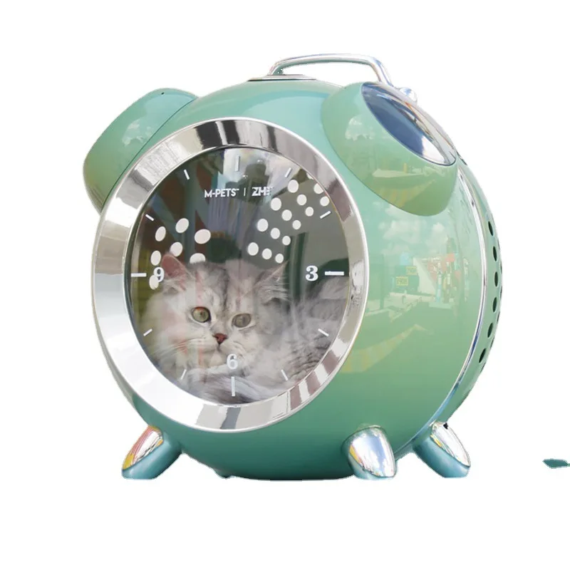 

MOFESIPI Clock Shape Carrier for Cat Outdoor Pet Bag Portable Schoolbag Pet Backpack Space Capsule Cat Cage Cat Outdoor