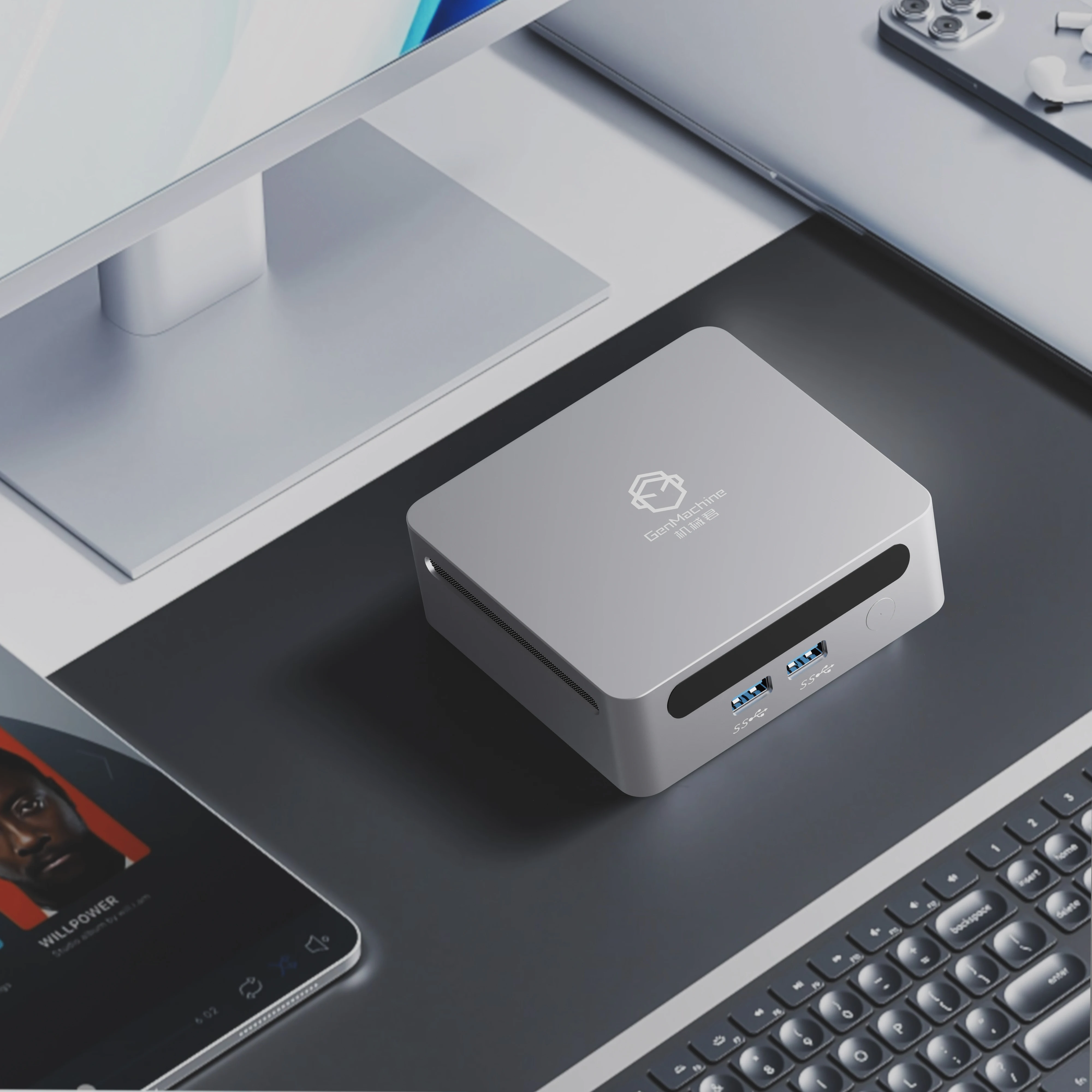 GenMachine جديد AMD Ryzen7 5700U كمبيوتر صغير يعمل بنظام التشغيل Windows 10/11Pro DDR4 ثنائي القناة WIFI6 BT5.2 سطح المكتب مكتب كمبيوتر ألعاب الكمبيوتر #3