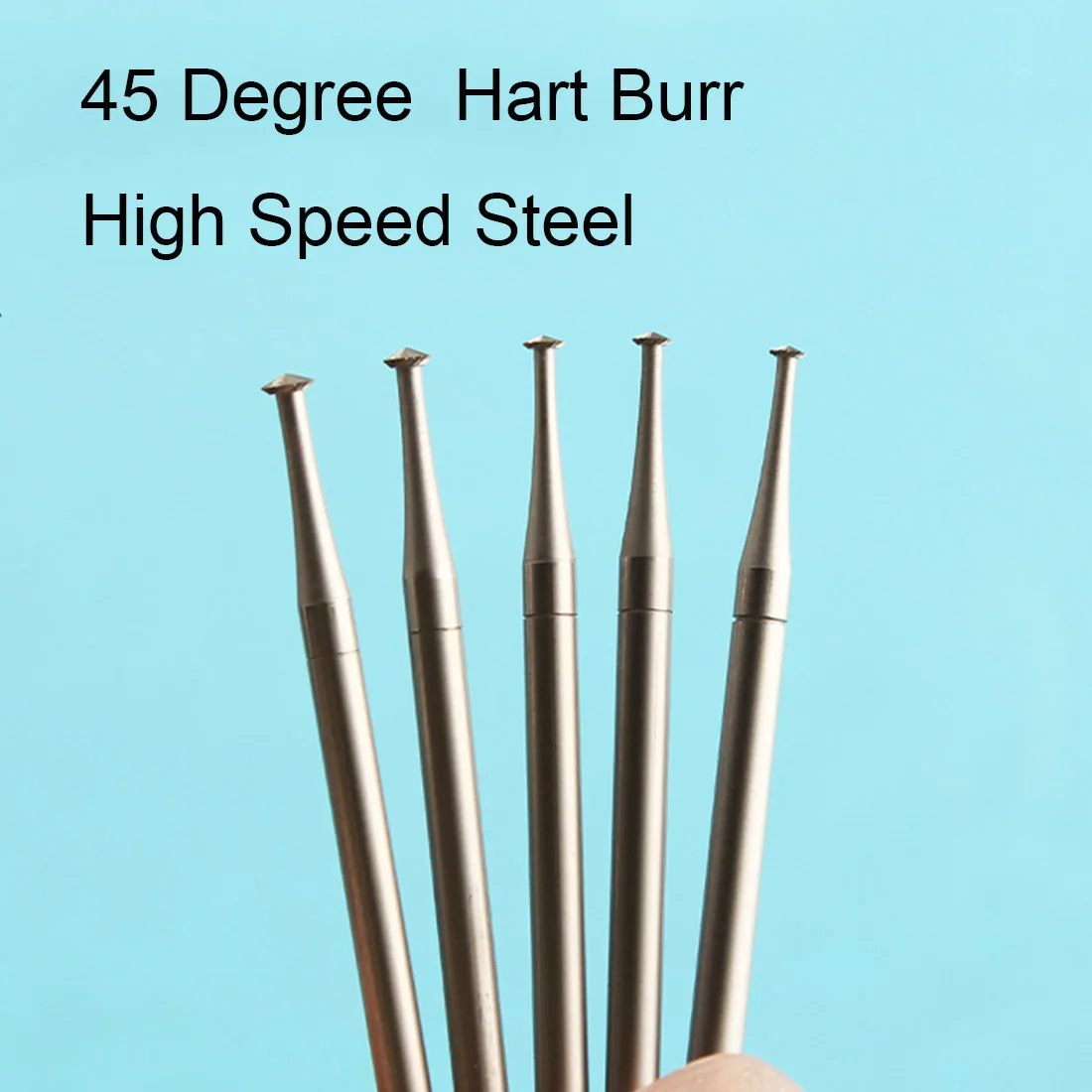 6Pcs 45 degr Hart Burr 2.35mm Shank Jewelry Making Bits Heart Burs Setting Bits for Dremel Rotary Tools ( 008 - 023 )