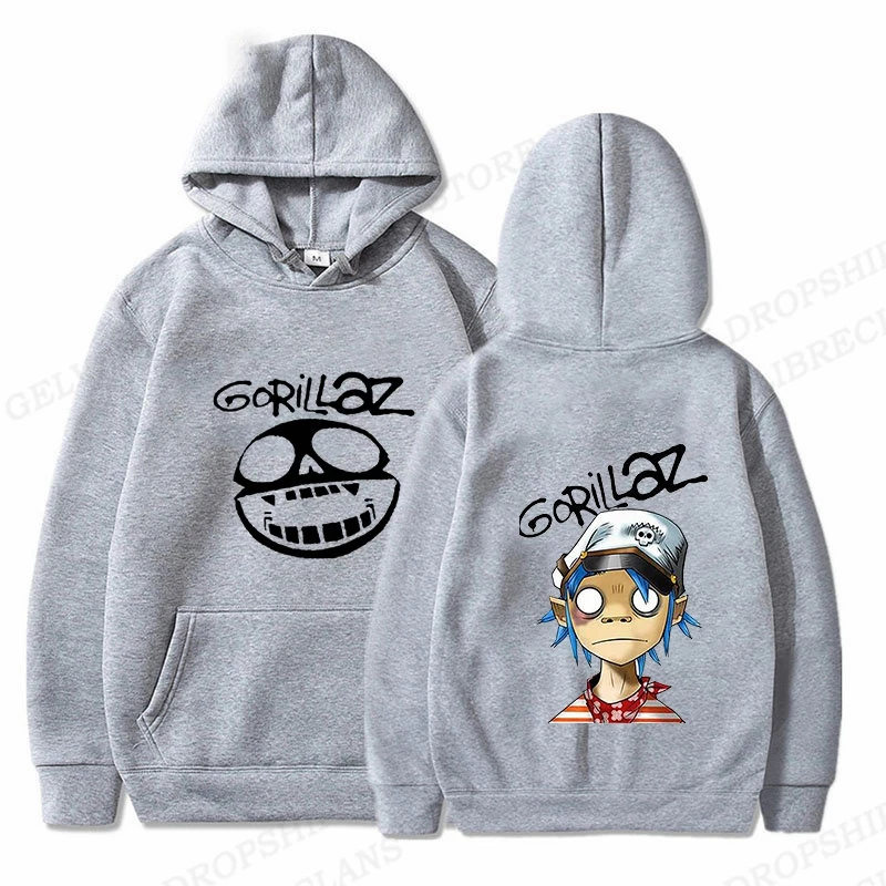 Rock Band Gorillaz Hoodie Men Fashion Hoodie Kids Hip Hop Hoodies Boy Coats Women Sweatshirts Punk Hoodies y2k Clothes