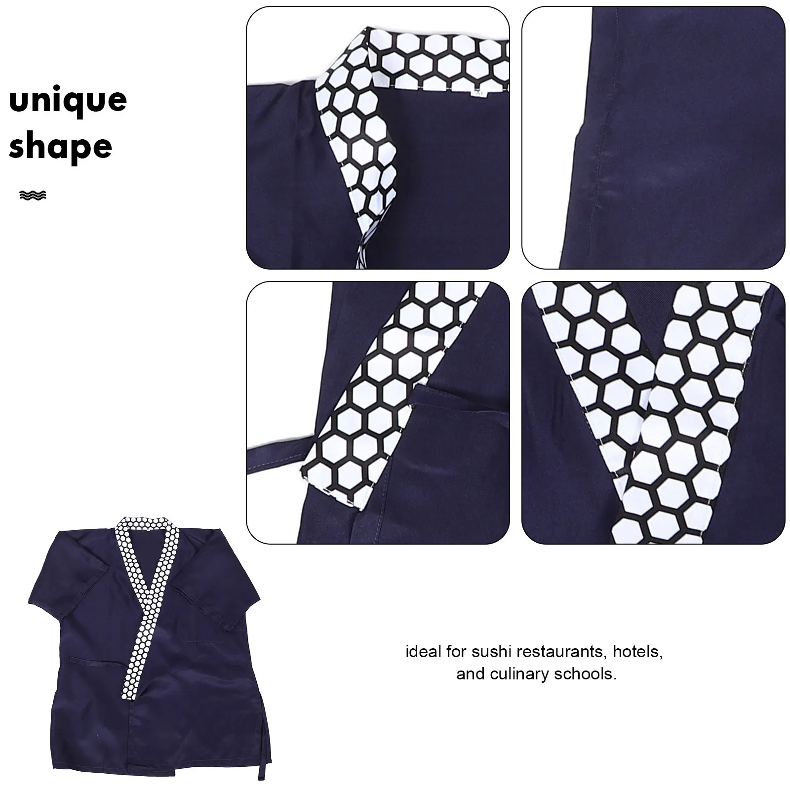 Abrigo de Sushi japonés, chaqueta tipo kimono, ropa de trabajo de diseño tradicional para hombres y mujeres, cuchillo de restaurante, ropa de Chef