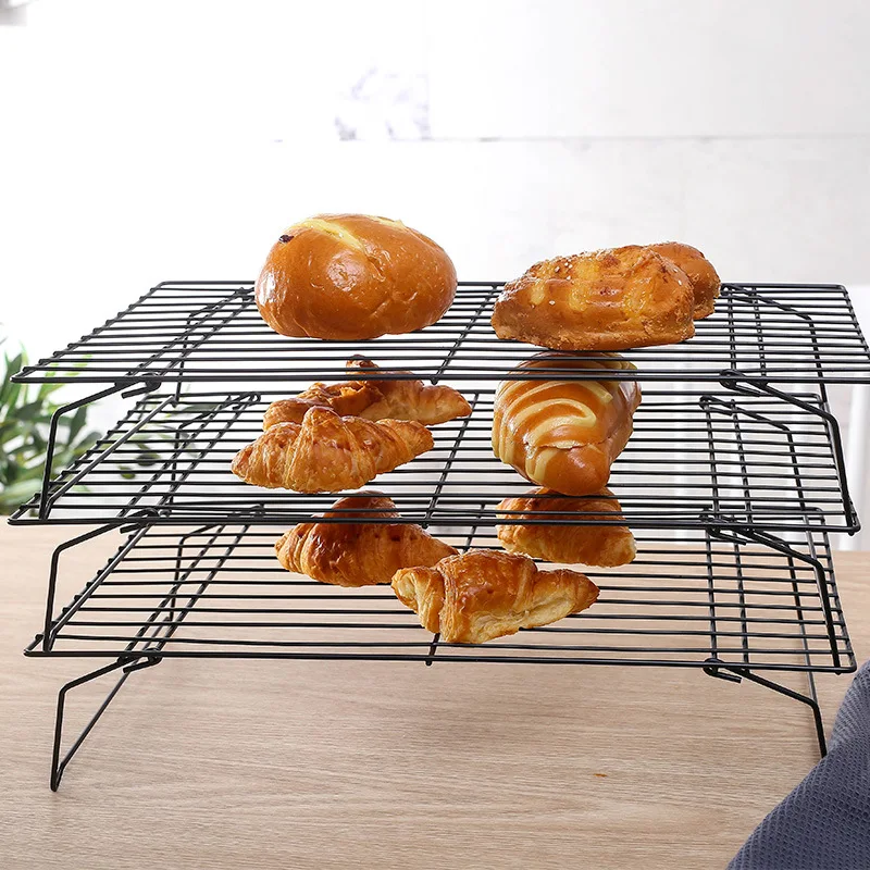 

Stainless Steel Cooling Rack Baking Non-stick Grid Cake Stand Multi-Layer Bread Biscuit Cookie Pastry Tray Kitchen Accessories