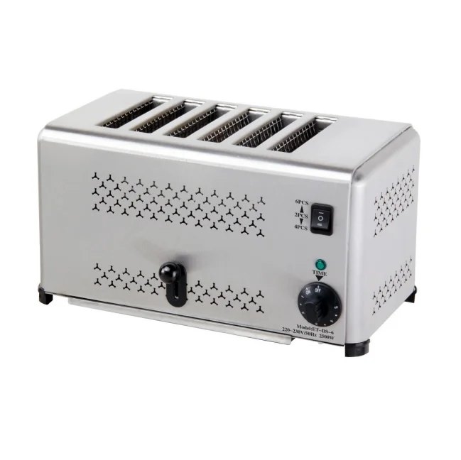 

Коммерческий тостер для хлеба с широкими отделениями на 6 ломтиков
