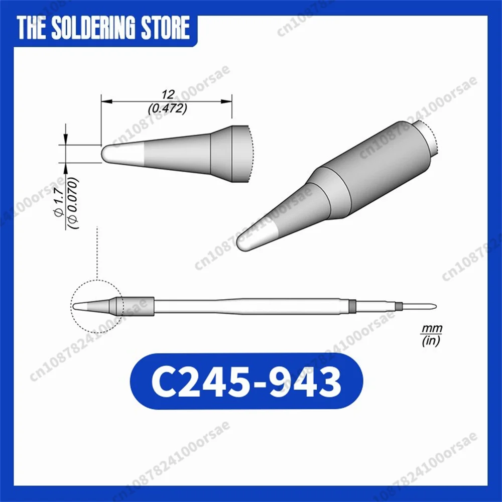 C245 943 Cartridge compatible for JBC SUGON AIFEN A9/A9pro T245 Soldering Handle, жало C245 Tip Replacement Accessory Tool