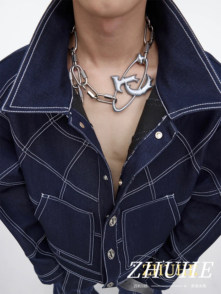 

Jewelry Ring, Lock, Necklace, Punk Copper Alloy Men's Carnival Celebration Gift