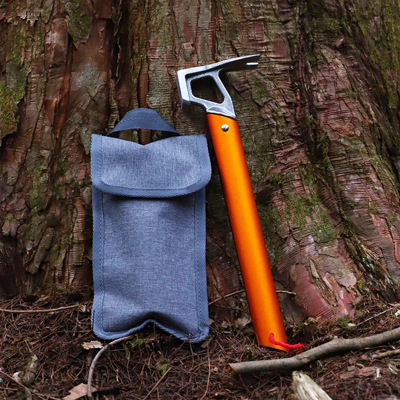 lightweight Camping Hammer Stainless Steel Copper Outdoor Tent Peg Stake Mallet with Stake Puller Nail Mountaineering Hiking