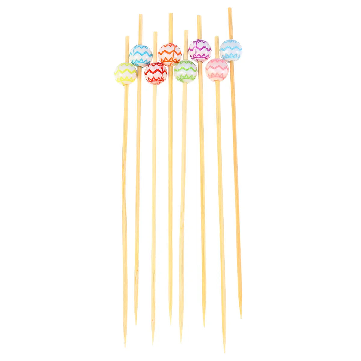 

100Pcs Bamboo Cocktail Picks Handmade Creative Fruit Sticks Appetizer Display Picks for Bar Ktv Home Party Fruit Sticks