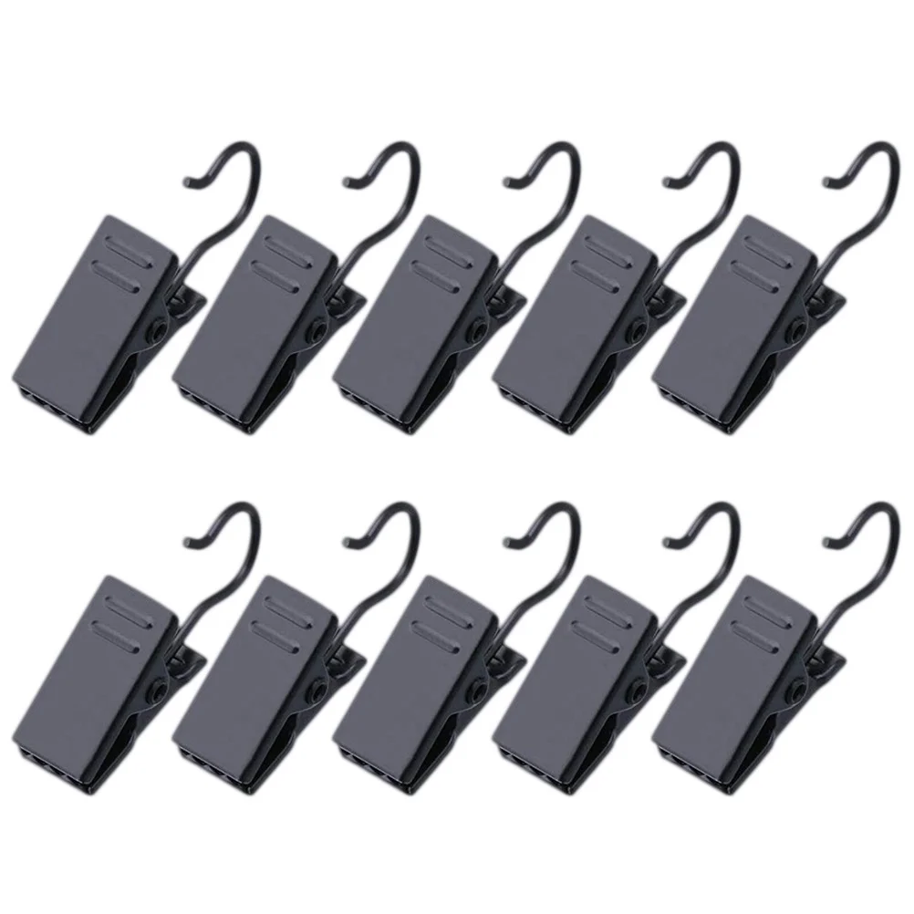 

100Pcs Black Metal Curtain Clips Hooks Window Drapery Heavy Duty Rings Clamp for Bathroom Bedroom Living Room Home Accessories
