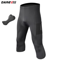 DAREVIE Cycling Pants with Pockets 2025 3/4 Man Cycling Pants Soft Sponge Pad Outdoor Quicky Dry Ciclismo Pants MTB Road Cycling