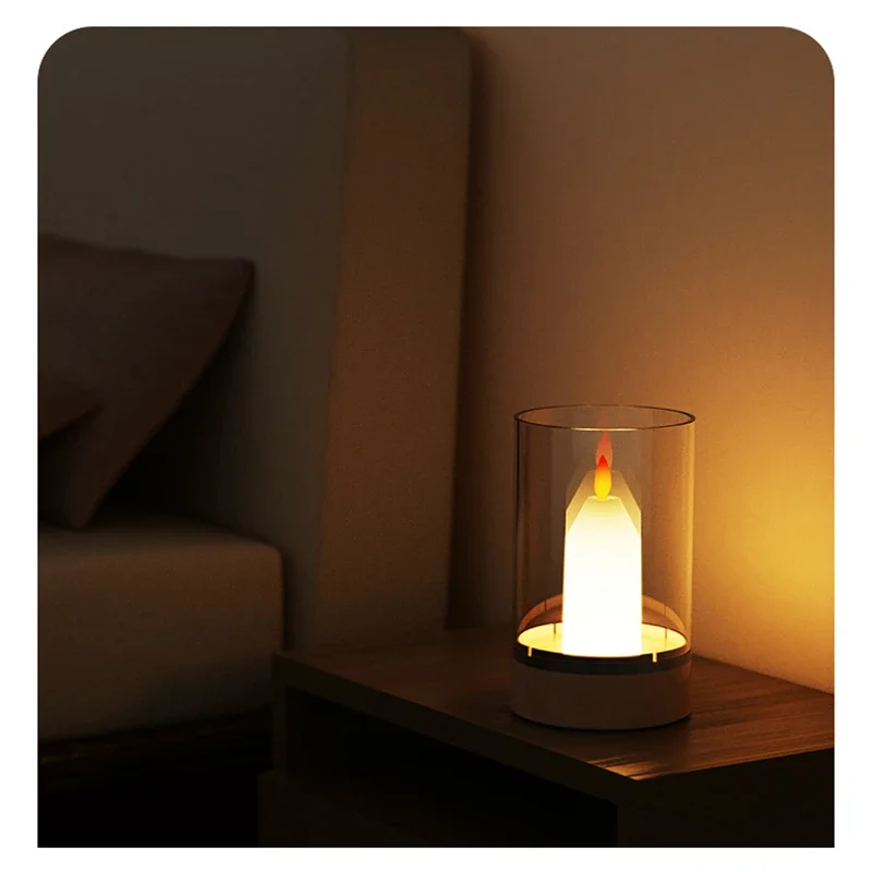 Luz Inteligente de Velas com Sensor PIR, Interruptor Automático, Luz Noturna, Interruptor Automático, Decoração Automática, LED de Digitalização Manual