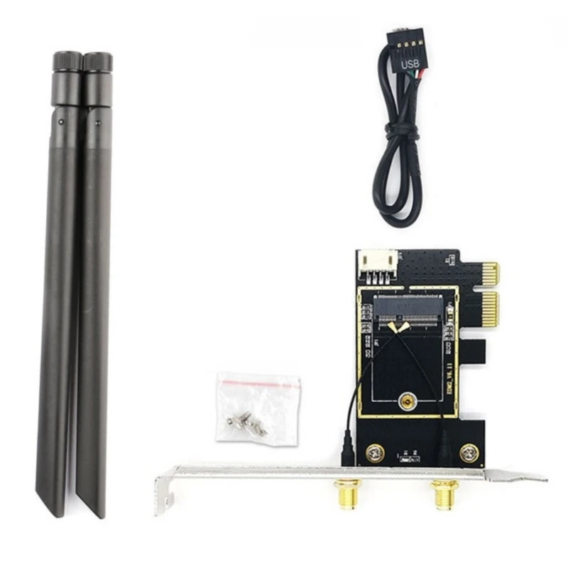 PCIE WiFi 카드 어댑터 무선 네트워킹 카드 M.2 NGFF-PCIE 7260 8265 7265