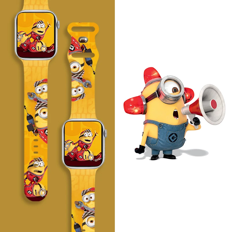 

Effort Minions for Apple for Apple Watch 11 10 9 8 7 Silicone Band Replacable Bracelet for iWatch 46mm 42mm 41mm 40mm Watchband