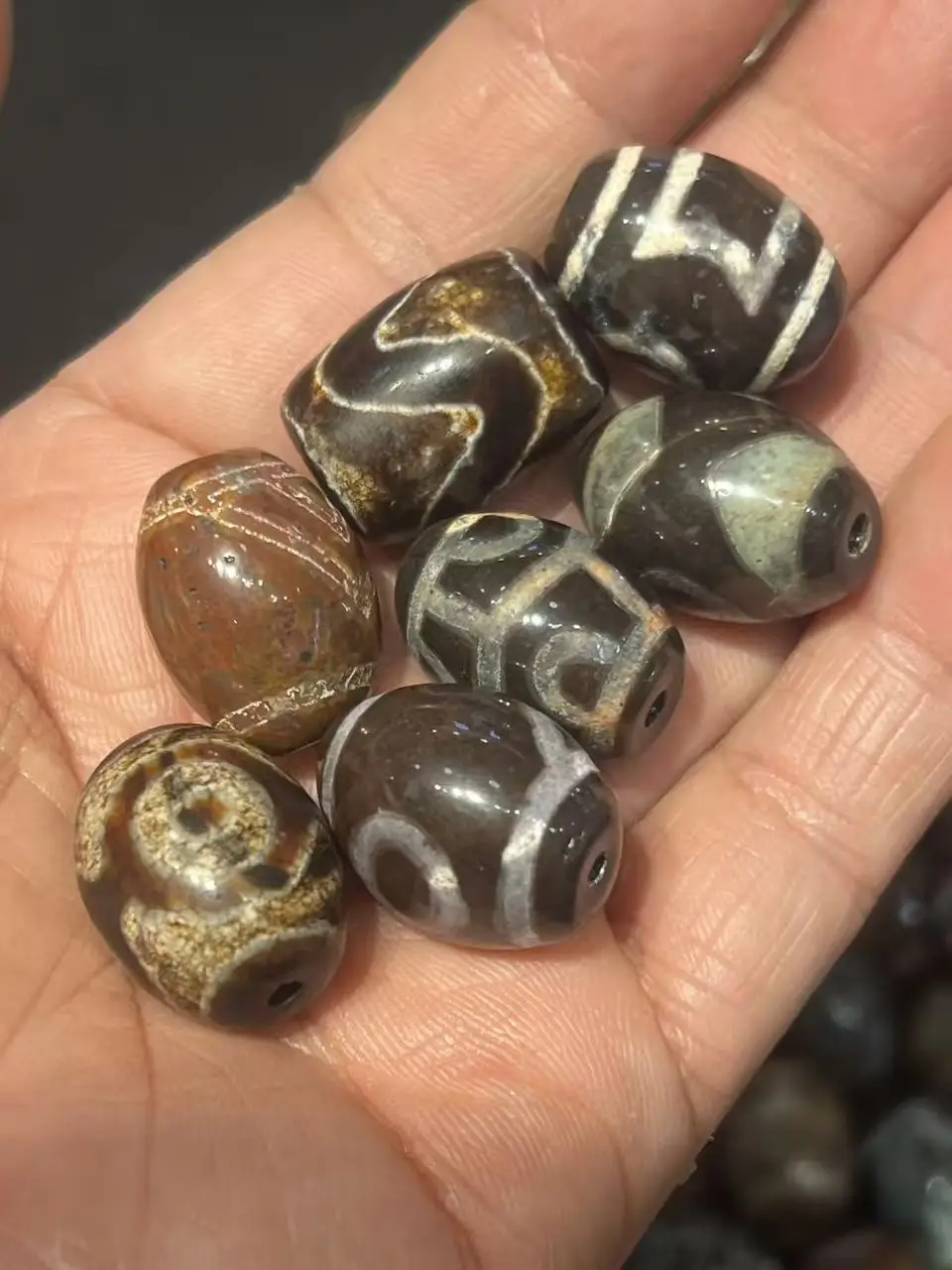 

50 шт./лот 16*20 мм Тайваньское ремесло Xiangxiong ручная работа Дзи из бисера вывешенная патина тибетские свободные бусины браслет ожерелье аксессуары