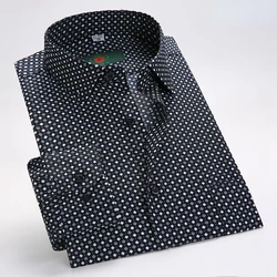 Camisa holgada de manga larga con estampado Floral para hombre, ropa Formal informal de negocios de talla grande, ropa coreana, camisas sociales