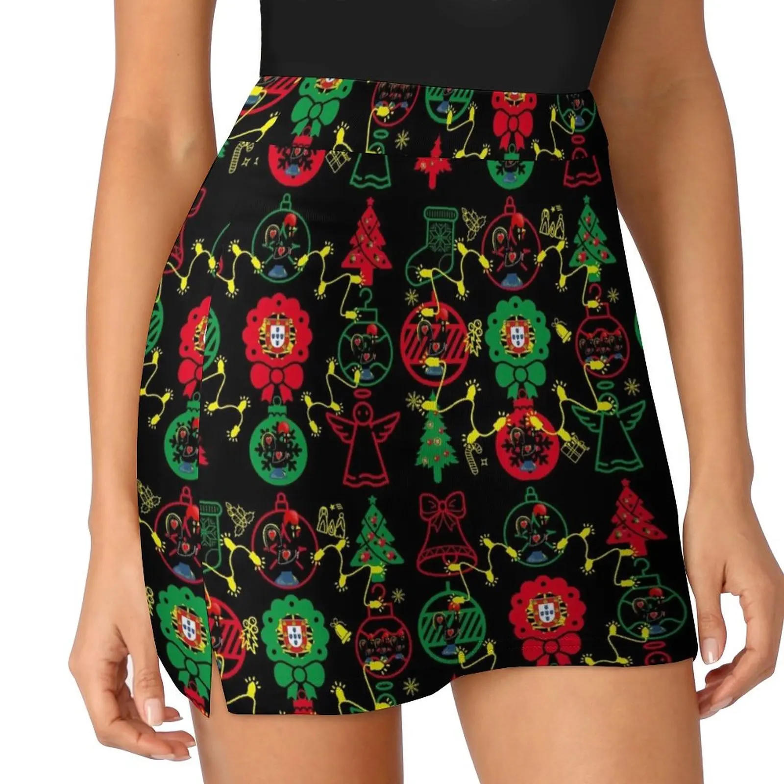 Portuguese Christmas Mini Skirt mini skirt Short women′s skirts skirt women Summer women's clothing