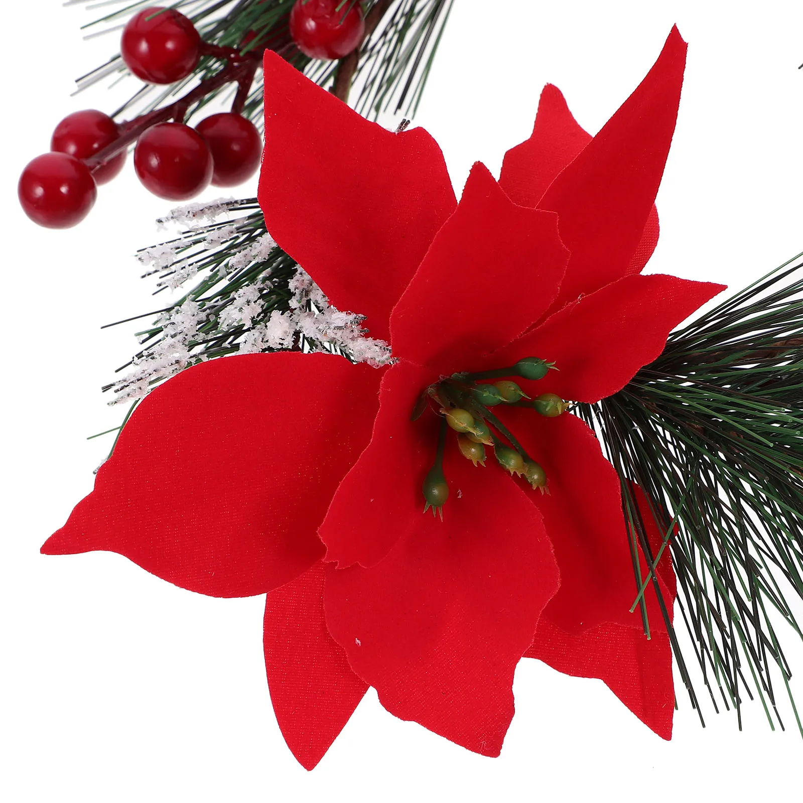 

1pc Realistic Simulated Pine Needle Ring Wreath Decor For Christmas Wedding Holiday Home Party Supplies Ornament