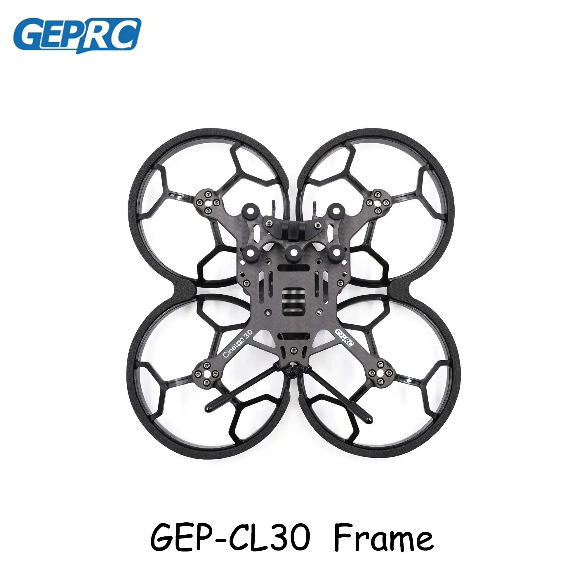 GEPRC GEP-CL30 CineLog 30 طقم إطارات كوادكوبتر من ألياف الكربون 3 بوصة 126 مللي متر قاعدة عجلات مع واقي المروحة لسباق RC FPV