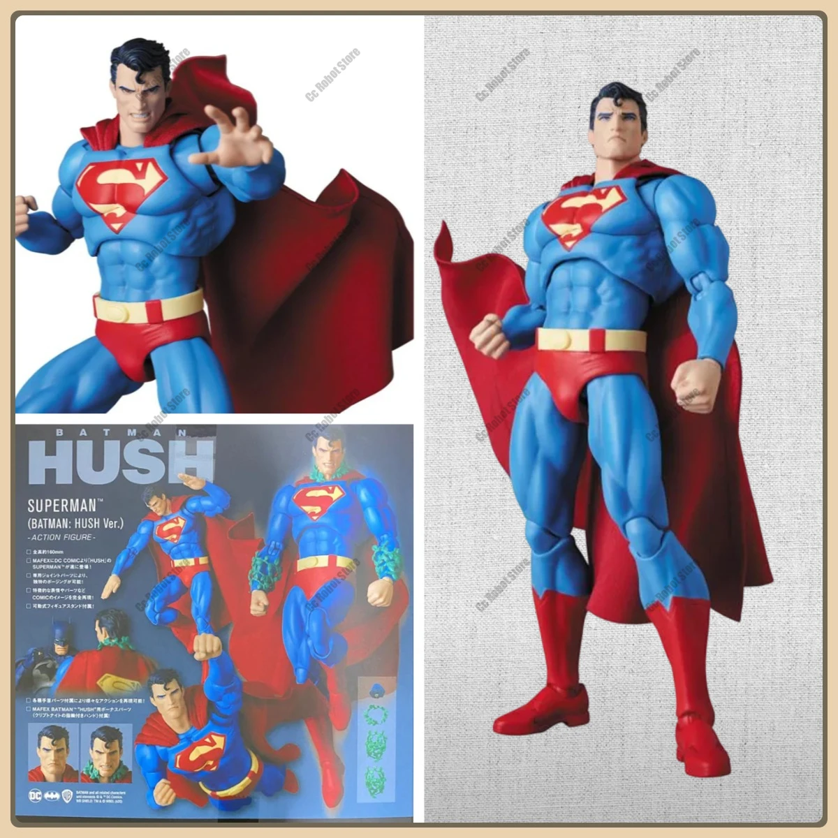 

[In Stock] Original Medicom Toy, Mafex No. 117 Superman 'Hush Batman' No. 117 Reissue, Action Figure Anime Collectible Model Toy