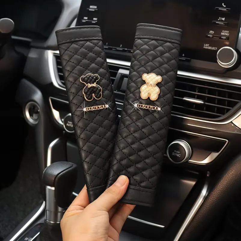 

Car With Shoulder Protector, Cute Metal Alloy Bear, Car Interior Shoulder Protector, Car Interior Protective Cover