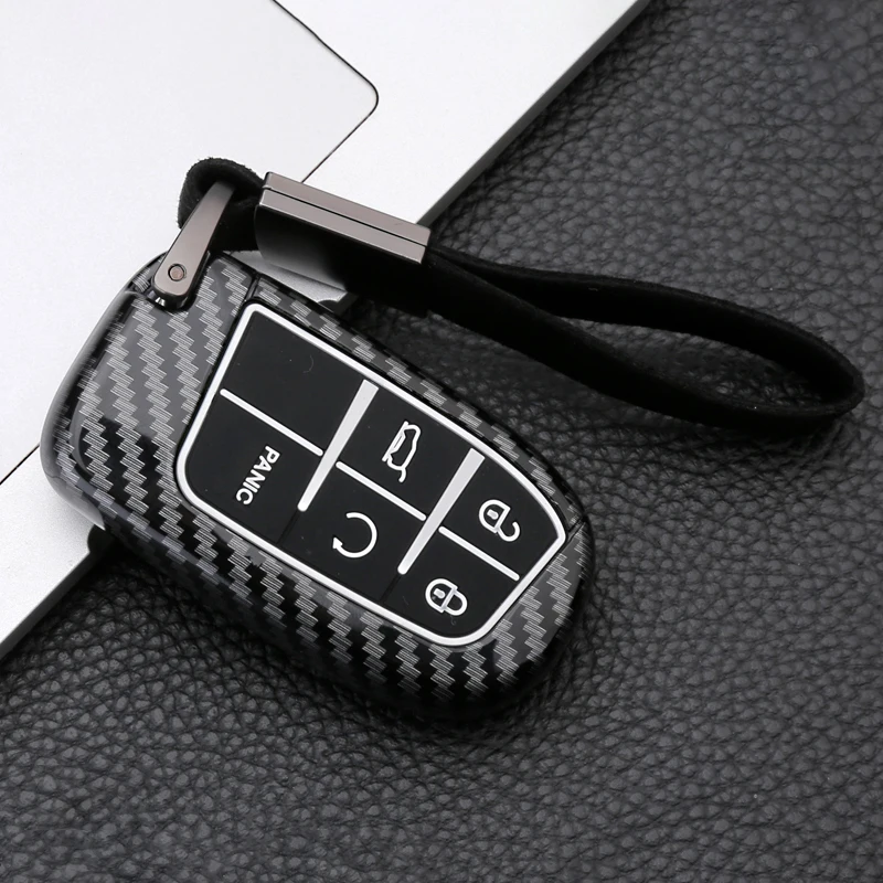 Carbon fiber Silicone Car key Cover Case For JEEP Grand Cherokee WK2 Renegade Compass Cherokee KL 2015 2016 2017 2018 2019 2020