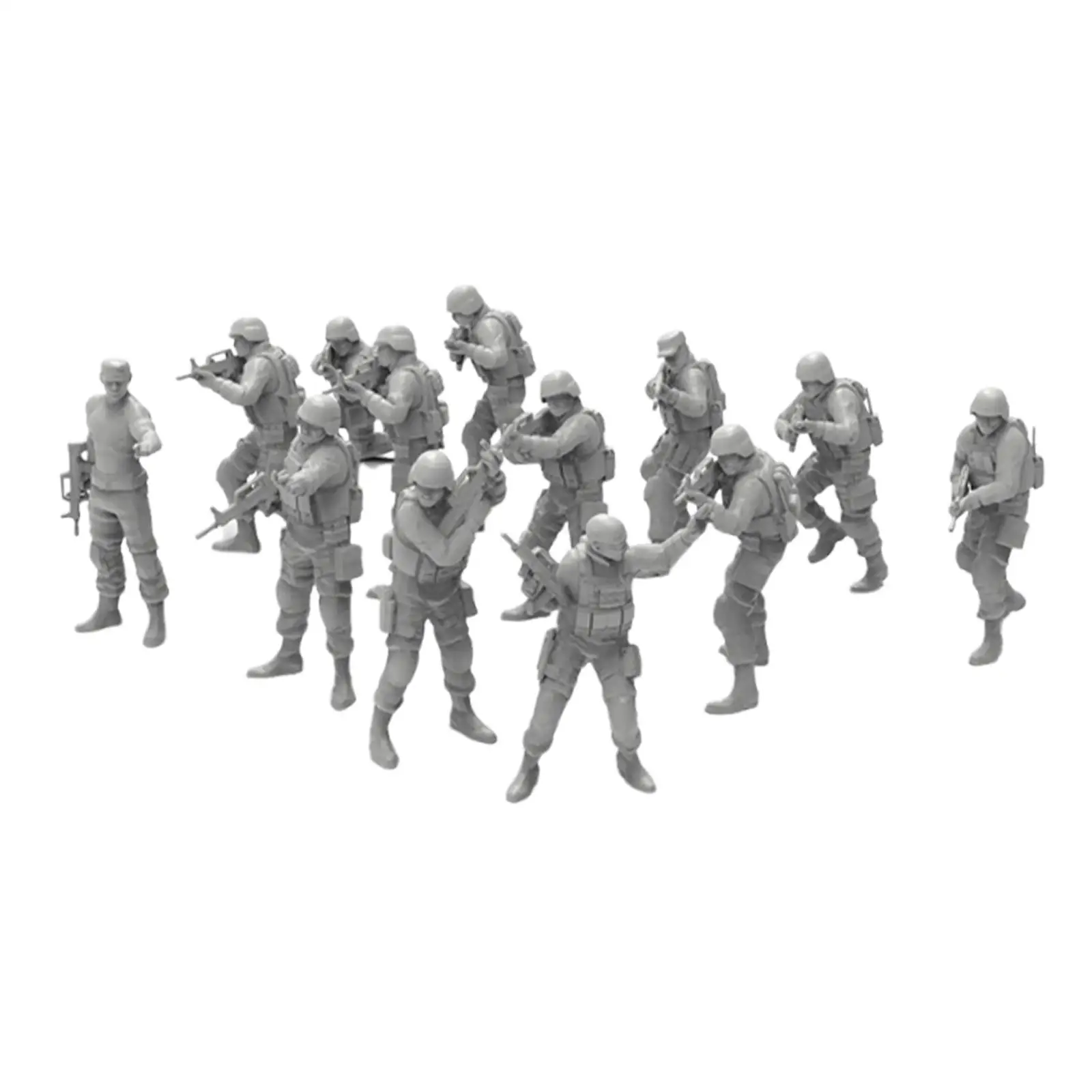 13x 1:72 人物フィギュア ドールハウスの風景風景用の小さな人物モデル