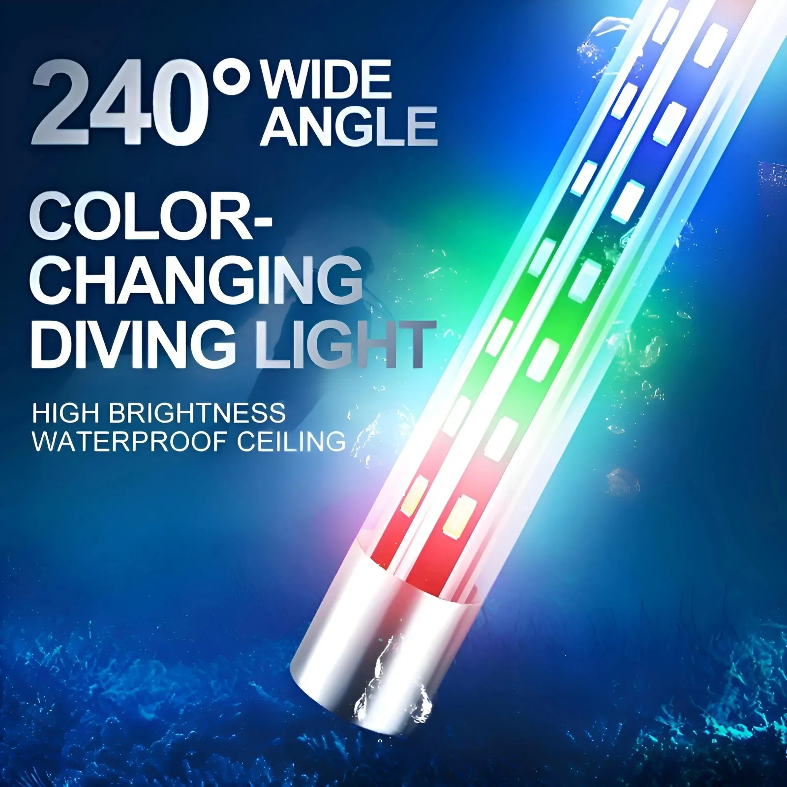 

Светодиодный светильник для аквариума, широкоугольный водонепроницаемый светильник для аквариума, погружной светильник высокой яркости, RGB, декор для аквариума, светильник для выращивания растений, 22-97 см