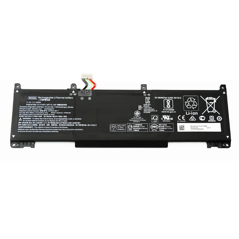 11.4V 45Wh Original New Laptop Battery RH03XL For HP ProBook 430 440 450 630 640 G8 HSTNN-DB0B UB7X IB9P  IB9Q OB1T M01524-2B1