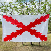 Spain flag 90*150cm polyester high quality Burgundy Spain Imperial Cross flag