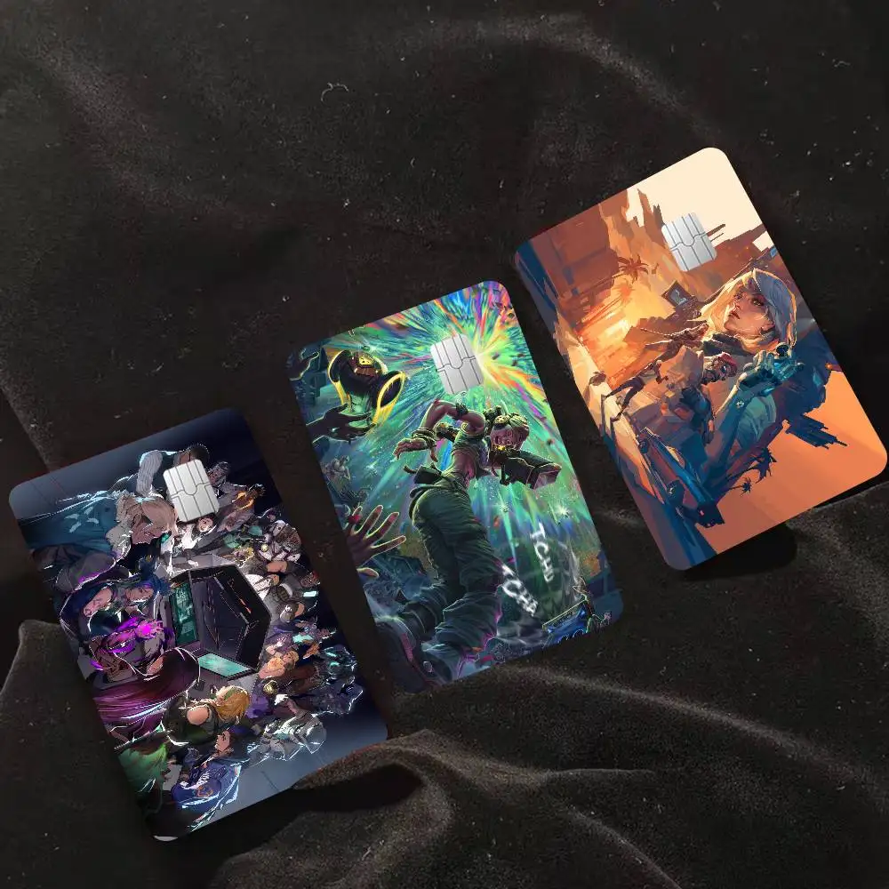 Valorant Game Anime Young Creidt Card Debit Card Sticker Film Case Front Tape for Small Big Chip No Chip